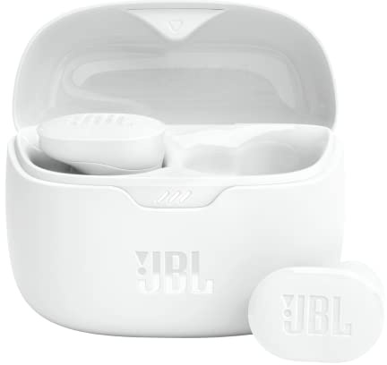 JBL Tune Buds - True wireless Noise Cancelling earbuds, JBL Pure Bass Sound, Bluetooth 5.3, 4-Mic technology for Crisp, Clear Calls, Up to 48 hours of battery life, Water and dust resistant (White)