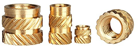 100 Stücke M2 M2,5 Einsatz Rändelmuttern Messing Hot Melt Einsatz Muttern Heizung Form Kupfer Gewinde Einsätze Mutter(M2x2.5x3.5 (100pcs))