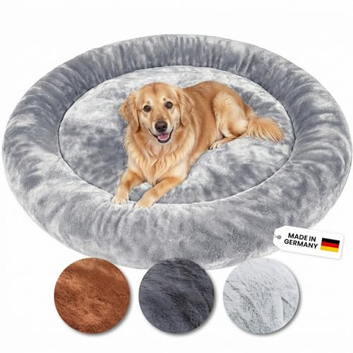 Wahre Tierliebe Orthopädisches Hundebett Deluxe für Kleine bis Große Hunde - Made in Germany - Waschbar & Formstabil - Flauschiges Hundekörbchen mit Hohem Rand für Sicherheit & Geborgenheit