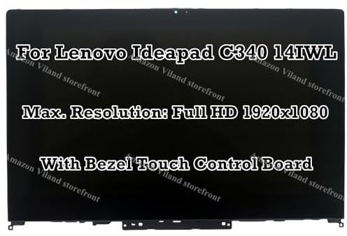 toplcdled 14.0 Replacement for Lenovo IdeaPad C340 14IWL FHD 1920×1080 LCD Display Touch Screen Digitizer Assembly