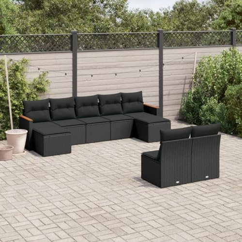Festnight Loungemöbel Set mit Stauraum Gartenlounge XXL Groß Garten Lounge Rattan Sofa Outdoor Polyrattan Gartensofa Terrasse Terrassenmöbel Gartenmöbel Ecklounge Couch Sitzgarnitur