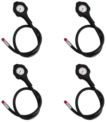 Yeihhtuk 4X Profondimetro per Immersioni Subacquee 300 Bar Aria Subacquea Manometro Leggero Attrezzatura per Subacqueo Accessorio per Immersioni