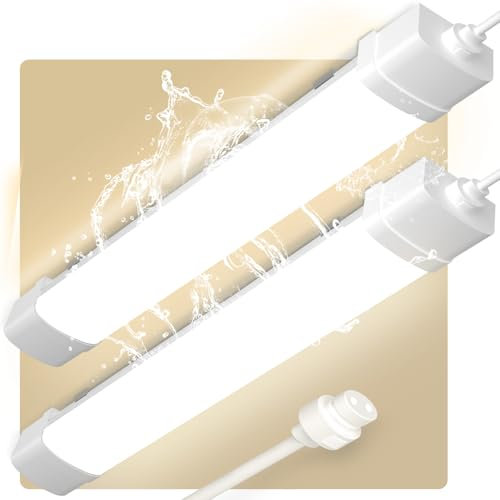 Litglobe LED Feuchtraumleuchte 90cm,30W 3000LM Feuchtraumleuchte LED,4500K Neutralweiß LED Röhre,IP65 Wasserdicht Kellerlampe LED,Leuchtstoffröhre LED Küche Büro Keller Werkstatt Garage