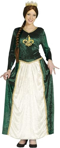 FIESTAS GUIRCA | Disfraz Reina Medieval Adulta (44-46/XL) - Vestido de Época para Mujeres - Disfraces de Damas y Nobles para Halloween, Carnaval y Fiestas Temáticas - Ideal para Eventos Históricos