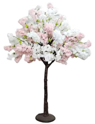 ZONABSQQ Lebensechter Kunstbaum Rosa Blume Pfirsichblüte Kirschbaum Event Innendekoration Künstliche Bäume Simulationsbaum 150 cm/4,9 Fuß Kunstbaum Dekorationspflanze