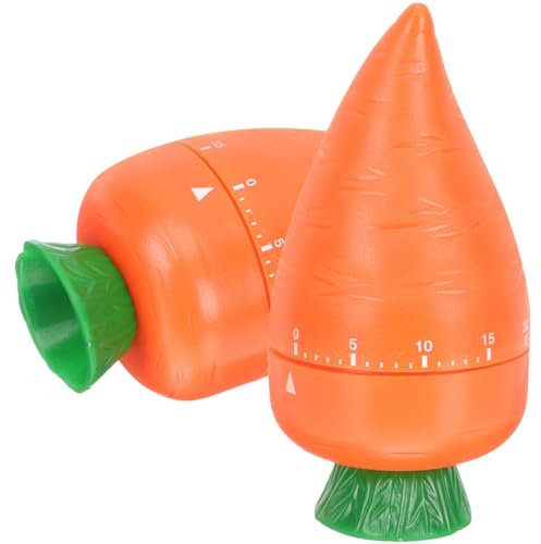 Cabilock 2pcs Mechanical Vegetable Cooking Timer Countdown with Sound Reminder for Cooking Use
