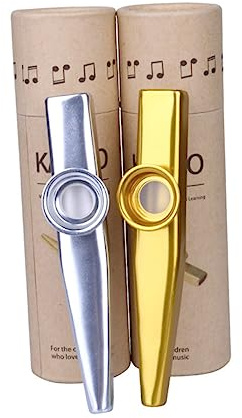 Toyvian Metal Gold Silber Professionelles Musikinstrument Für Musikliebhaber Langlebig Geeignet Für Junge Mädchen Und Erwachsene Perfektes Gitarrenzubehör Und Lustiges Kazoo-spielzeug