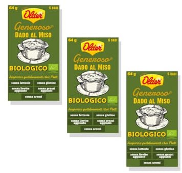 Older | Dadi Brodo Miso Biologico | Miso Biologico Non Pastorizzato Dado Senza Glutammato Senza Glutine Senza Grassi Aggiunti - 18 Dadi