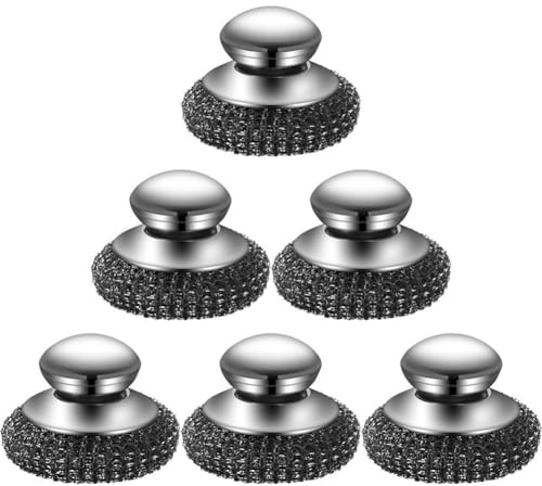 Wudaizhi Estropajo De Lana De Acero Desmontable para Utensilios De Cocina, Estropajo para Lavavajillas con Redondo, Herramienta De Limpieza Doméstica
