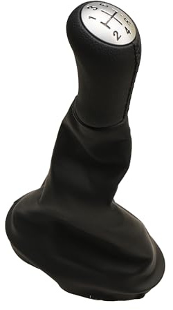 Letgoing Pommeau de levier de vitesse 5 vitesses avec soufflet noir pour Clio 2 2001-2004 Clio 3 2005-2009 Megane 2 2002-2009 Scenic 2 2003-2006 Kangoo 2009