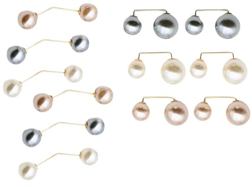12Pcs Cute Pearl Pins Fashion Safety Pins for Clothes - Decorative Brooch Pin Cardigan Clips Sweater Shawl Safety Clip for Women Girls