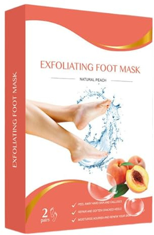 Máscara Exfoliante Pies - Exfoliante para Pies Dos Pares | Elimina Callos para Mujer Ritual de Cuidado Diario en Casa Post-Deporte Recuperación Viajes