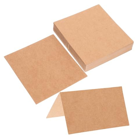 VALICLUD 50 piezas Tarjetas Kraft para Mesa Tarjetas de Asiento Plegables Resistente para Bodas Señalización Reservada para Invitados