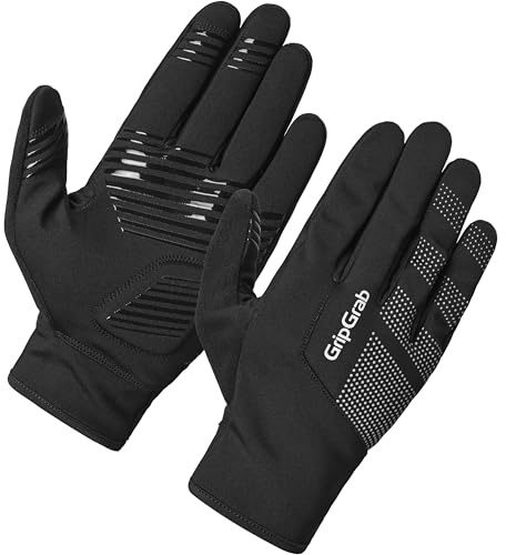 GripGrab Ride Winddichte Fahrradhandschuhe Herbst und Frühling Gepolstert | Gepolsterte Übergangshandschuhe mit DoctorGel Polsterung für MTB, Rennrad & Gravelbike, Frottee-Daumen & Reflex-Details