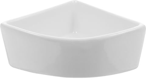HOODANCOS Bol Alimentaire Céramique pour Hamster et Petits Animaux Base Pondérée Anti-Renversement Coupelle Hygiénique pour Nourriture et Eau Facile à Nettoyer Blanc