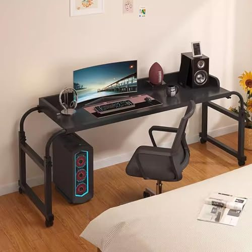 Tavolino da letto, scrivania mobile con altezza regolabile, tavolo da ospedale mobile con ruote, postazione di lavoro in piedi, carrello per computer portatile, scrivania con deflettore da tavolo