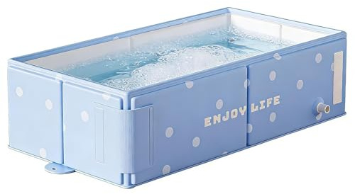 Bañera Portátil para Niños Palangana Plegable y Estable | Ducha y Bañera Sin Montaje para Viajes Camping Playa Exteriores Hotel