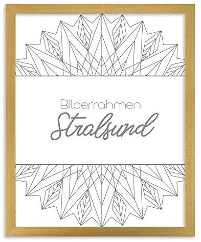 BIRAPA Bilderrahmen Holz Stralsund - Fotorahmen 54x125 cm, Holzrahmen in Landhausstil Deko, Bilderrahmen Glas Antireflex Kunstglasscheibe, Holzbilderrahmen