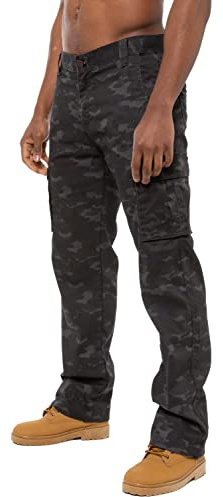 BRAND KRUZE Pantaloni cargo da uomo KZ116 mimetici verdi mimetici estivi jeans tutte le taglie, Vintage, 34W/30L