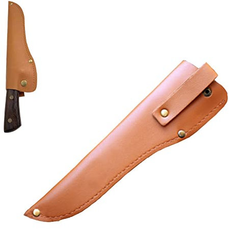 Hochwertige Leder Messerscheide für die Jagd,Messerscheide Leder,Messerscheide Für Gürtel,Messerholster,Freizeit & Küche - Messertache für Gürtel