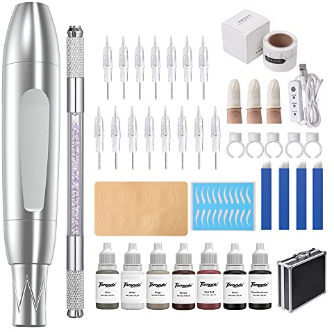 CP Kit Máquina PMU Juego de Máquina de Maquillaje para Cejas, Labios, Delineador EK516-EU