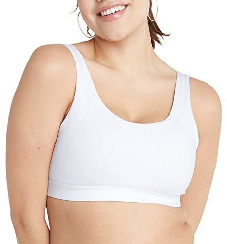 Champion Deportivo, Suave al Tacto, Que Absorbe La Humedad, Brasier de Soporte Moderado para Mujer Reggiseno Sportivo, Opaque, Bianco, XX-Large Donna