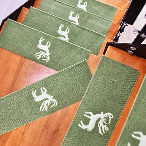 Teppich Treppenstufen Matten Stufenmatten Innen Treppenteppich , Teppichfliesen Selbstklebend Antirutschmatte Treppe schoner ,Rutschschutz Stufenschutz Innenbereich für Kinder Ältere und Hunde ( Color