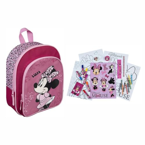 Kindergartenrucksack Minnie Mouse Mädchen - Personalisiert mit Name - Disney Kinderrucksack