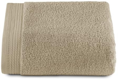 RIZO Topphandduk - 1 uppsättning duschhandduk - stor duschhandduk - badhanddukar - 100% kammad bomull - 600 g/m2 - storlek 100 x 150 cm - kamel