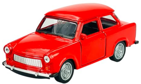 Dromader Welly Trabant Trabbi 601 Limousine Rot Ca 1/34-1/39 Metal Modell Auto Die Cast Neu im Kasten