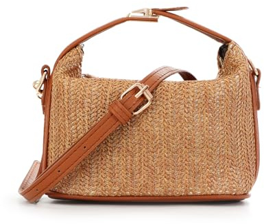 GOKTOW Stroh-Umhängetasche für Damen, kleine Bast-Tragetasche, Handtasche, Clutch für Sommer, Strand, Urlaub 2024