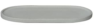 blomus Ablageschale CRETO | Farbe Micro Chip | 9L x 17,5B x 1,5H cm | Dekotablett aus Beton | rutschfestes Tablett in Grau