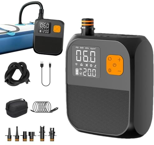 Paddle Board Electric Air Pump 25 PSI | Rechargeable 8000mAh Battery Paddle Board Pump,Inflatable Deflatable Air Inflator For Surfing Paddle Board Boat Kayak