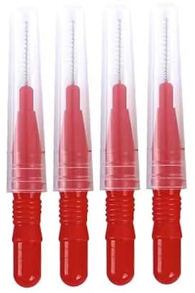 Cepillo interdental rojo FaJoek Interdentale borstels, 50 stuks, tandenstokers, 0,7 mm, tandenstoker, tandenverzorgingsborstel, voor het reinigen van de tanden (Rojo: 50 unidades, set)