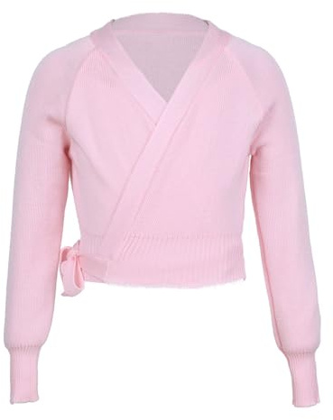 Chaqueta De Ballet Chaqueta de leotardo gimnástico de Ballet for niña, suéter de baile de manga larga, abrigo cálido, Ropa de baile for niños, chaqueta envolvente de Ballet Chaqueta De Ballet NiñA(140
