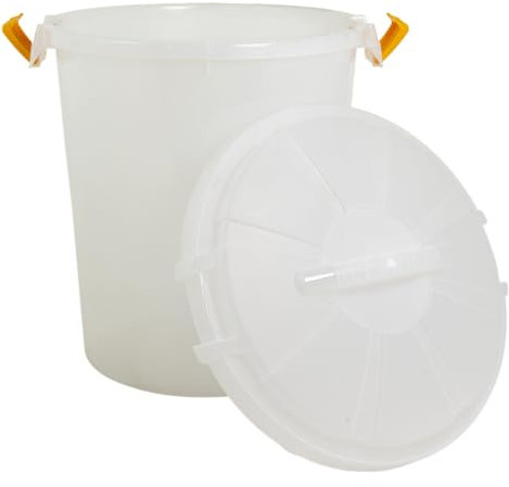 JACK AND VANILLA, Boîte de Nourriture Transparent 50L, empilable, hermétique, Facile à Nettoyer, idéale pour Aliments et provisions, 44x54cm, Couleur Transparente, Modèle Plastics