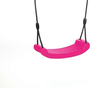DICE Siège de balançoire en plastique rose avec corde tressée noire - Convient pour Berg PlayBase
