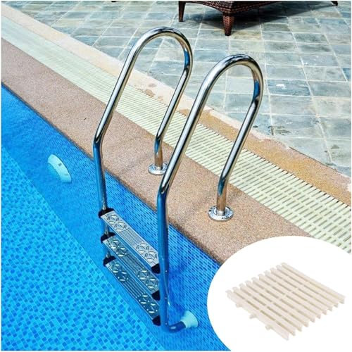 Rejilla de drenaje de plástico ABS para piscina, rejilla de drenaje para drenaje de piscina, color blanco, 9.8 pulgadas, paquete de 10