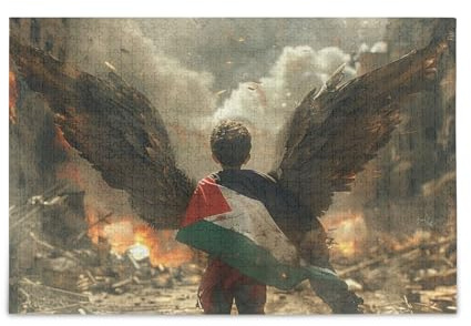 1000 stücke Puzzle Flagge von Palästina Kostenlose Gaza Herausfordernde Puzzle Spiel Nette Familie Aktivität