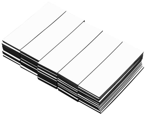 54 Stück Selbstklebend Magnetschilder 80x30mm Abwischbare Magnetschilder Magnetetiketten für Whiteboards Kühlschränke Magnettafeln Beschreibbare(Weiß ）