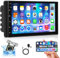 Motorsi Autoradio 2 Din Android con Navigazione GPS, 7 Pollici Bluetooth Doppio Din Radio Auto con Schermo, Stereo Auto Supporto MirrorLink/FM/WiFi/USB/AUX/EQ/RDS/SWC + Mic +Telecomando