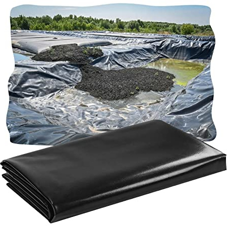 Bâche de protection en polyéthylène renforcé pour étang à poissons 35S épaisseur 6 x 6 m Noir pour bassin koï piscine irrigation jardin