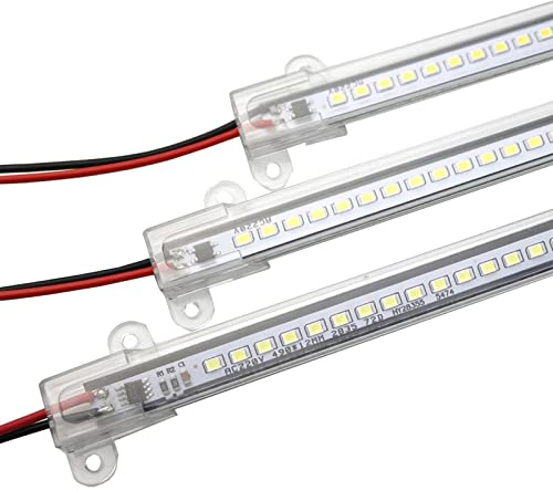 Under Cabinet Strip Lights, 5 Pcs 220V Under Cupboard Light Tube 72 LEDs, Energy Efficient Hard Lighting Bar, Under Counter Lights for Kitchen, Shelf, Workspace, Wine Cabinet (Warm White, 30cm)