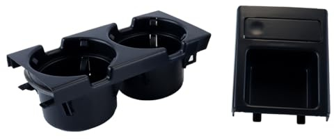 Gorise Becherhalter für die vordere Mittelkonsole, passend für E46 3er-Serie 1998–2007, kompatibel mit Teilenummern 51168217953, Becher- und Münzhalter, schwarz