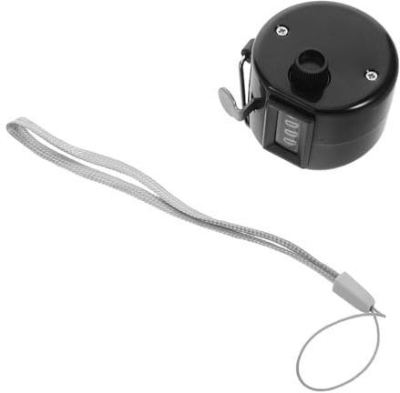 SOPOTUTU Tragbarer Zähler Clicker für Baseball und Golf Mechanischer Pitch Counter Schwarz für Sport und Events mit Dualer Funktionalität und Display