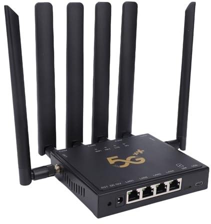 Jectse Routeur 5G WiFi6, Routeur sans Fil Gigabit Double Bande 6 Antennes avec Technologie OFDMA et MU MIMO, pour Le Bureau à Domicile, connectivité Réseau 5G Stable, Streaming UHD