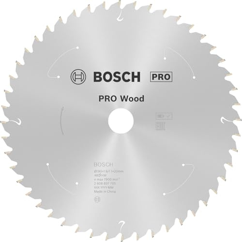 Bosch 1x Hoja de sierra circular PRO Wood cordless | para Madera blanda, Madera dura, Ø 190 mm, Professional Accesorios Sierra circular ingletadora sin cable