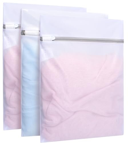 BAGAIL Mesh Laundry Bags, Washing Machine Wash Bags, Reusable and Durable Mesh Wash Bags for Delicate Blouse, Hosiery, Underwear, Bra, Lingerie and Baby Clothes, Great for Travel Storage Organization