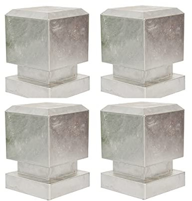 CLLX Capuchons pour Poteaux De Clôture, pour Clôture De Jardin en Bois - Capuchons pour Poteaux en Bois - D'aluminium Capuchons pour Poteaux 4 Pièces,150x150mm