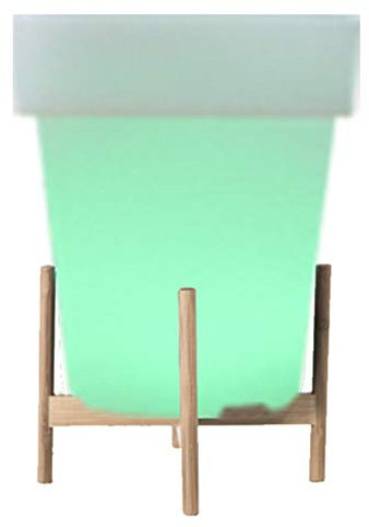 Pot de fleurs LED lumineux en plastique étanche pour jardin, piscine